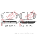 FMSI D1397 car ceramic brake pad for Hyundai